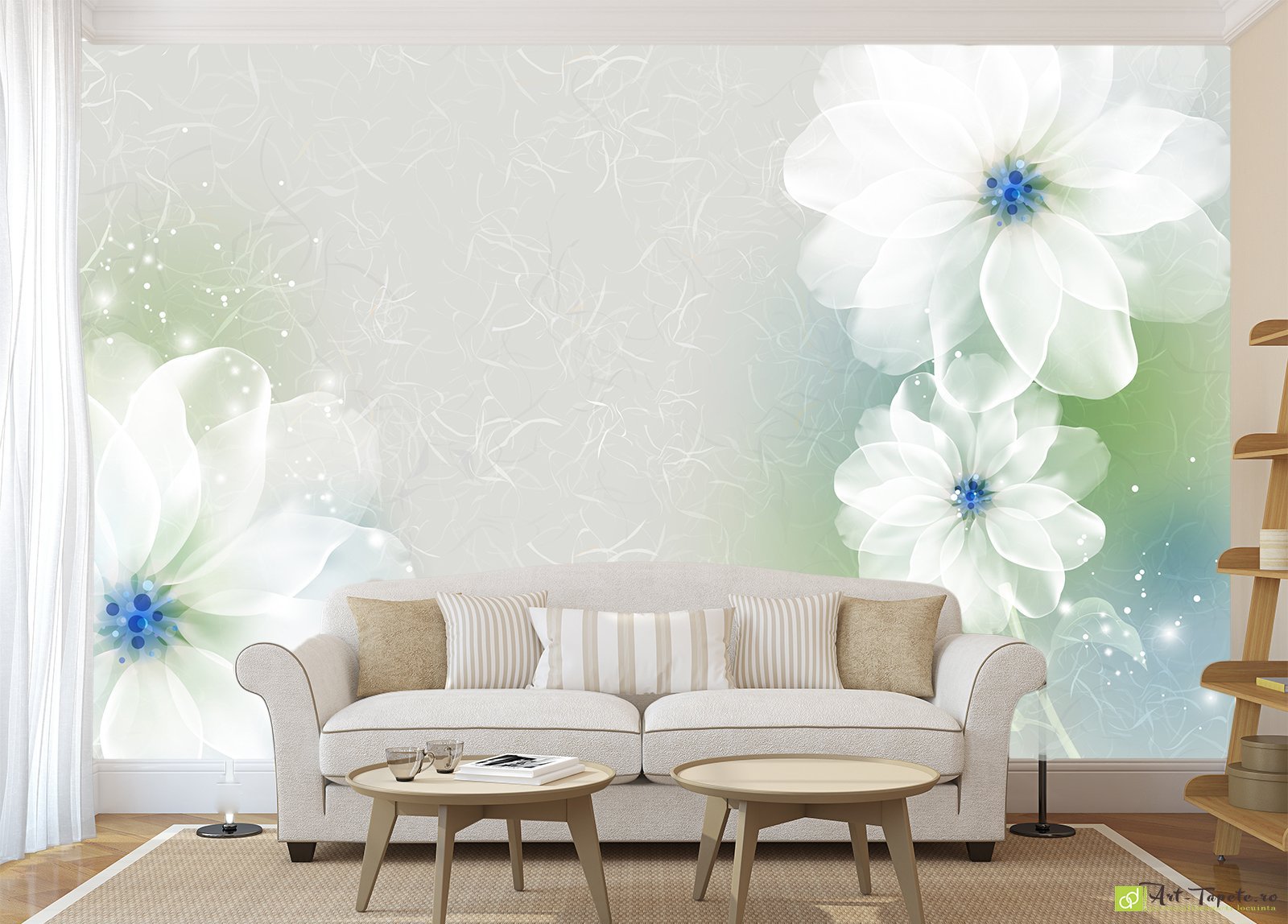 Fototapet Cluj flori pe fundal delicat