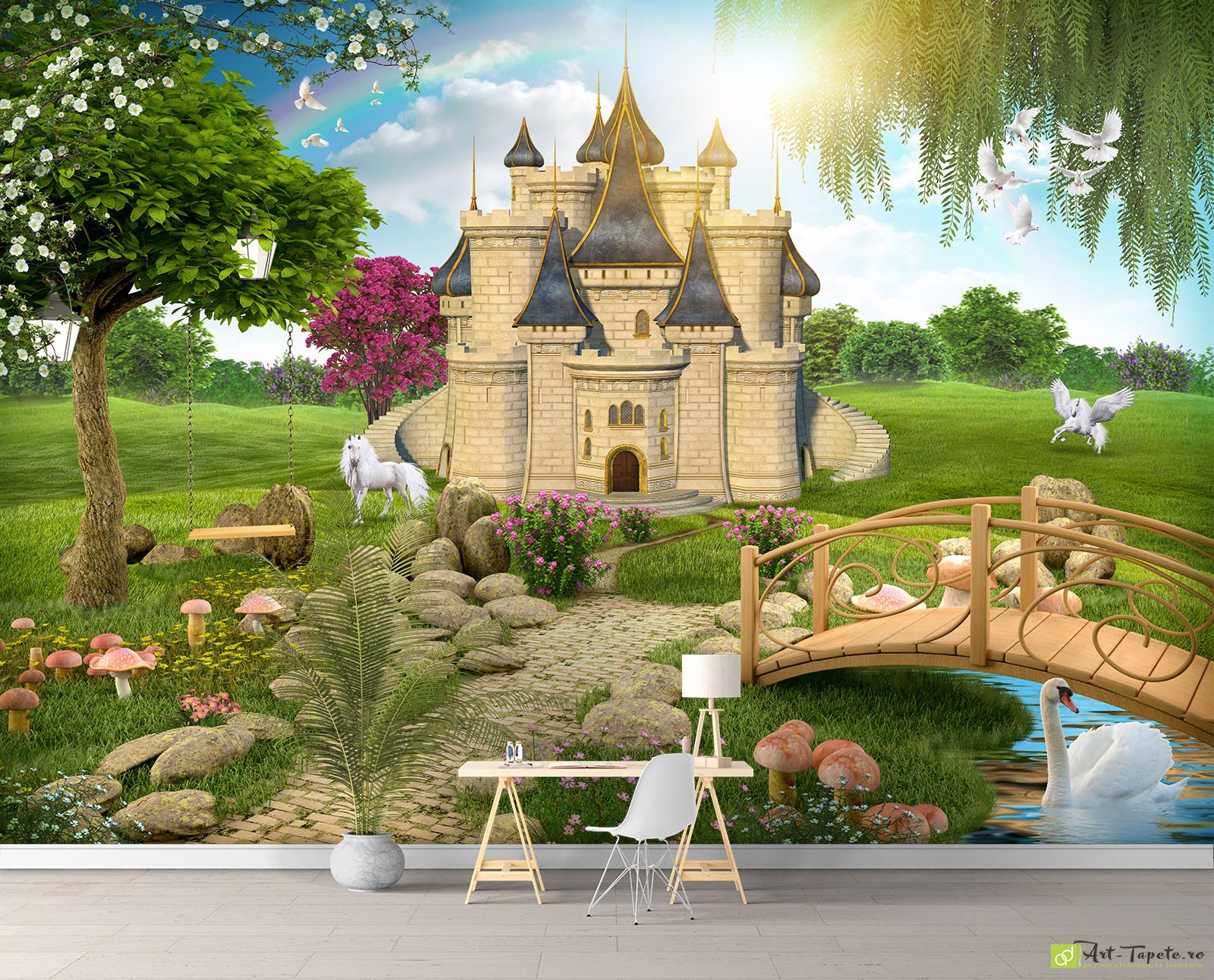 Fototapet Natură Grădină frumoasă, Tapet foto decorativ