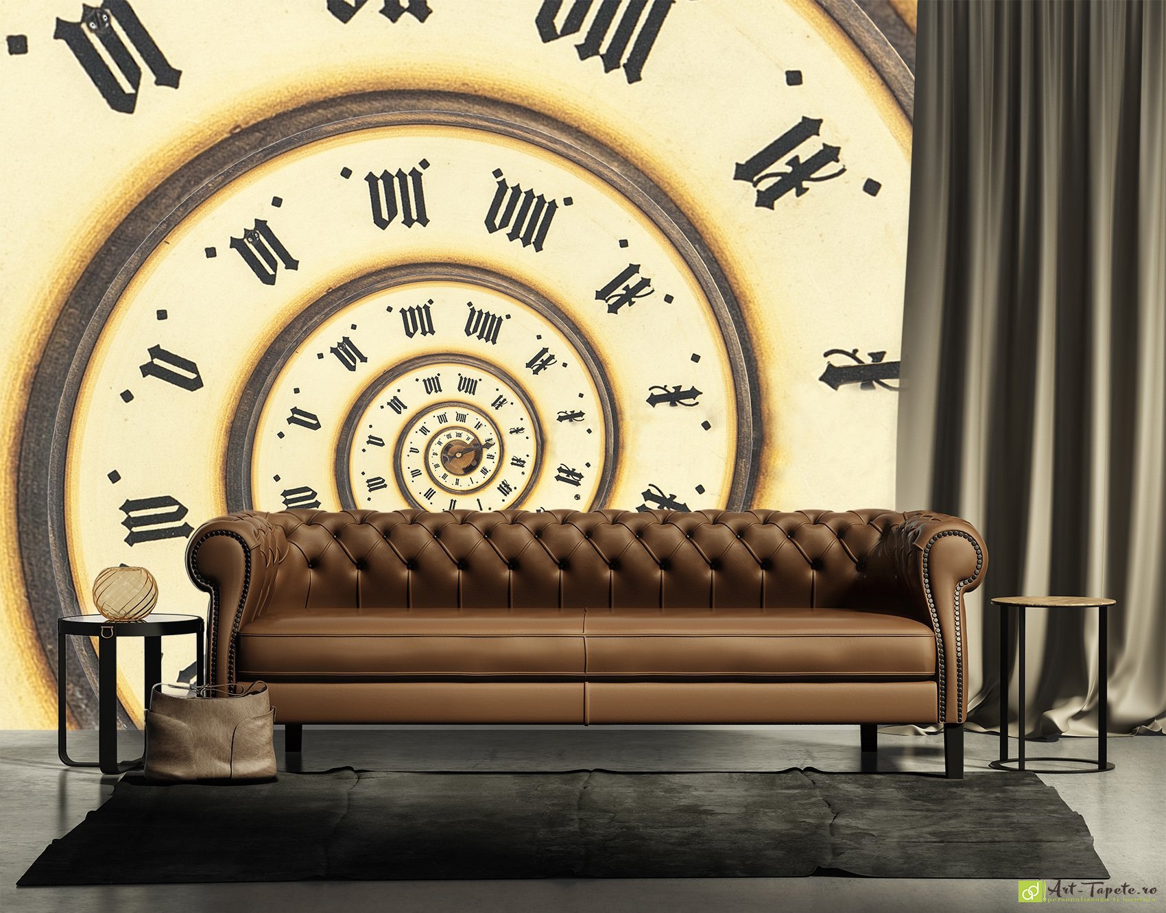 Fototapet Spirala Timpului, Eleganță retro | tapet decorativ