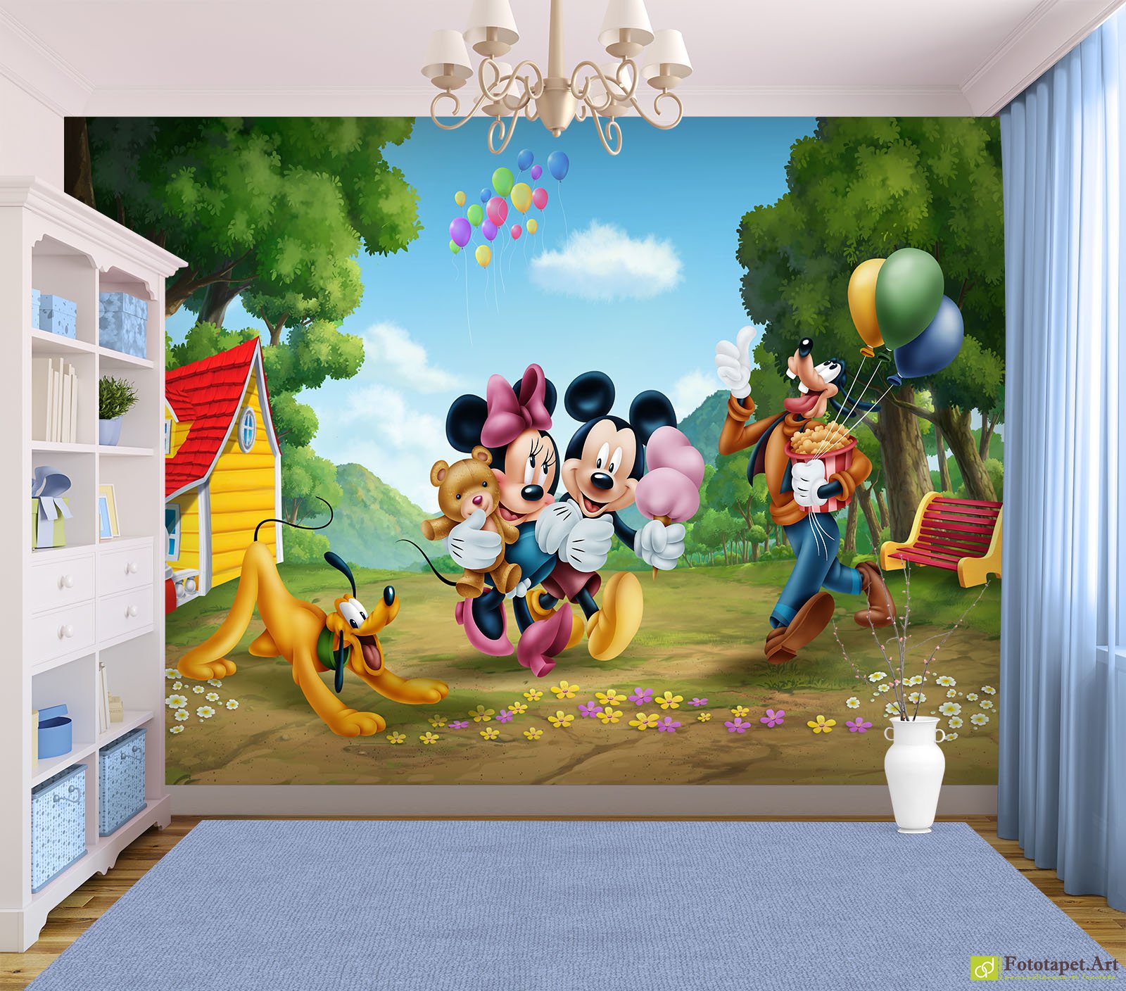 Fototapet copii Mickey și prietenii in parc