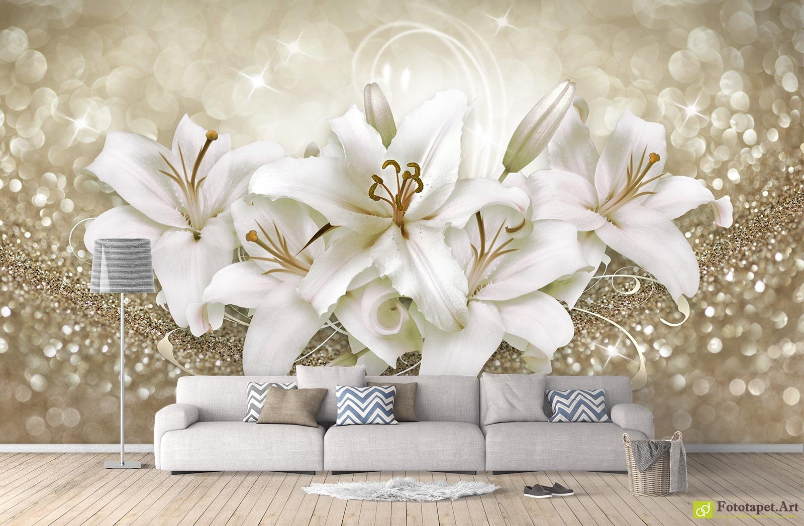 Fototapet Flori în Romănia la comandă - Flori pe fundal festiv