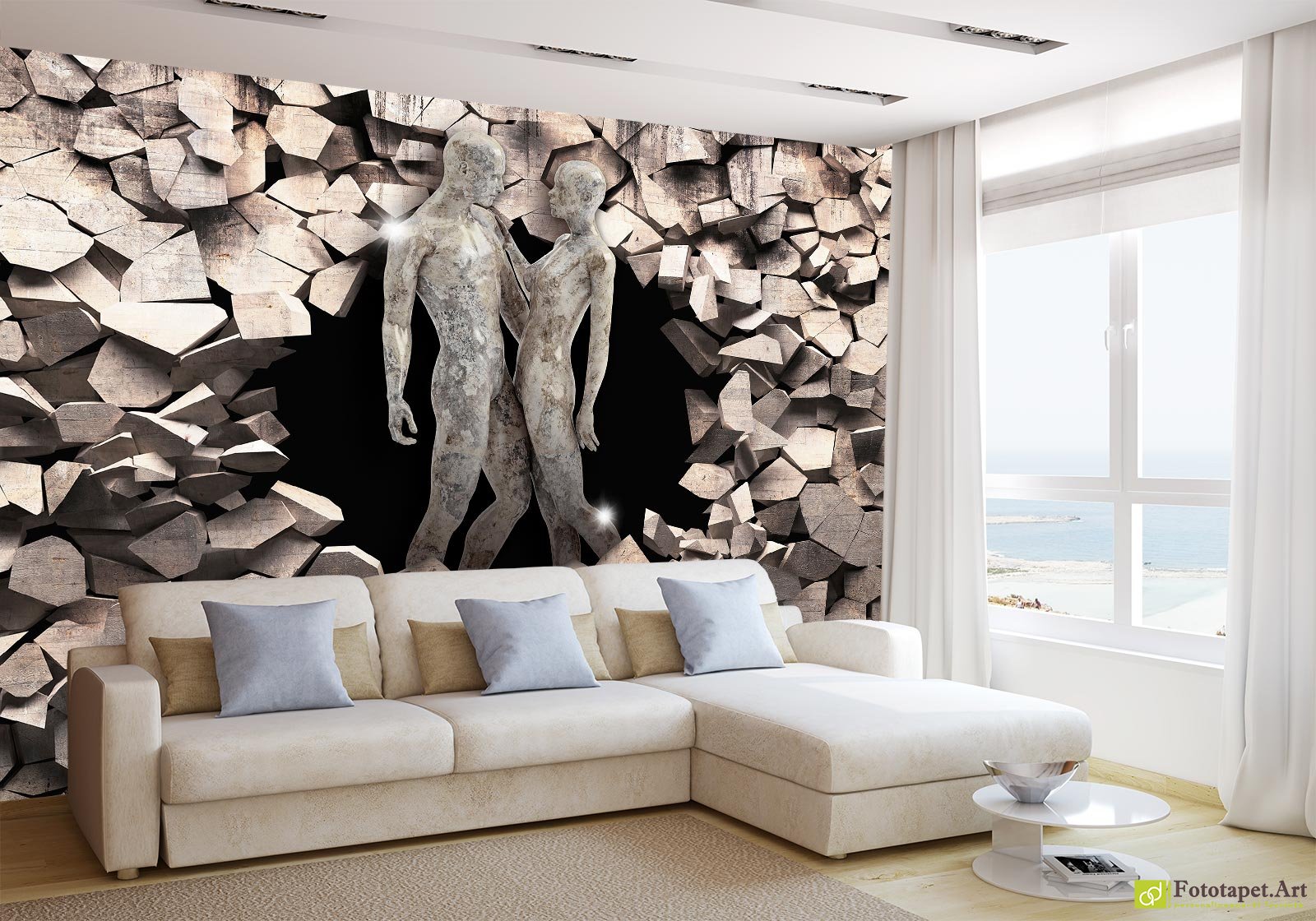 Fototapet 3d Armonie de Piatră, Tapet decorativ