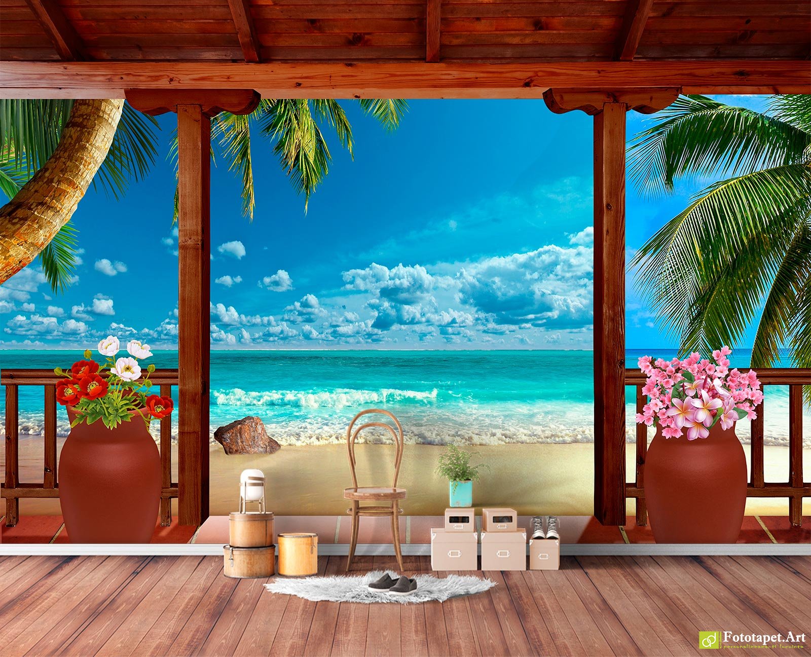 Fototapet - Vacanță la Plajă, tapet bucatarie 3d