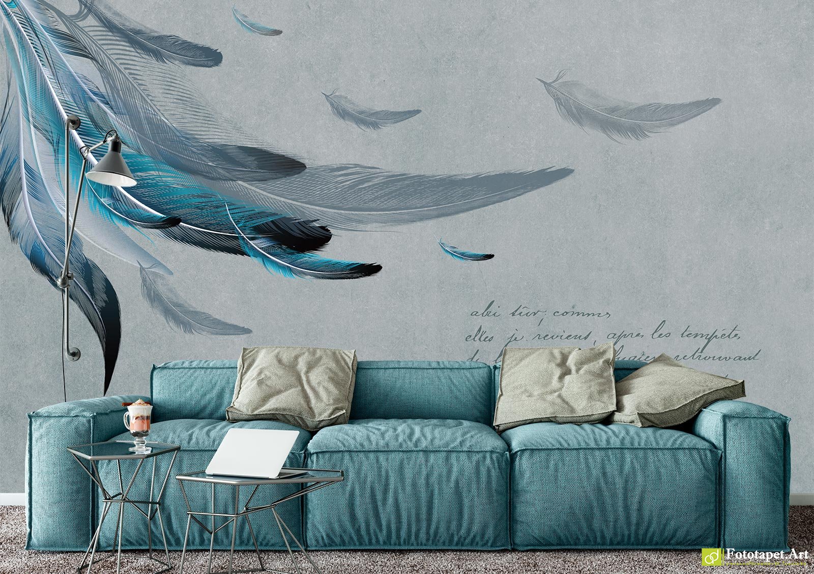 Fototapet Pene pe fundal intunecat | tapet pentru bucătărie