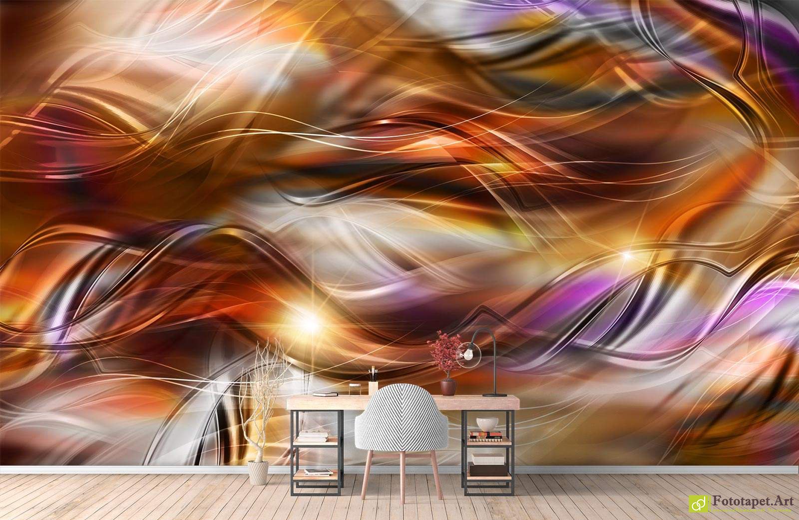 Fototapet abstracție, Valuri abstracte tapet decorativ