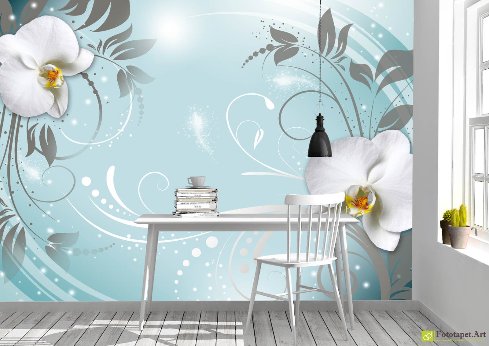 Fototapet Orhidee, decor perete living