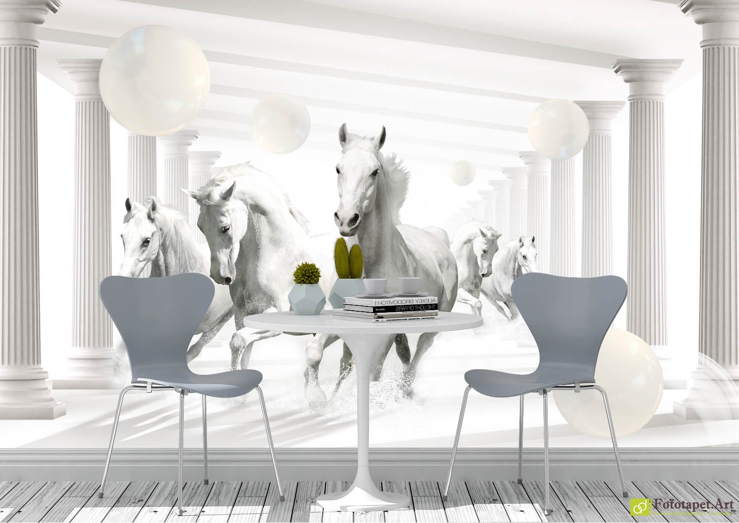 Foto tapet cu animale Caii și tunelul, Tapet 3d