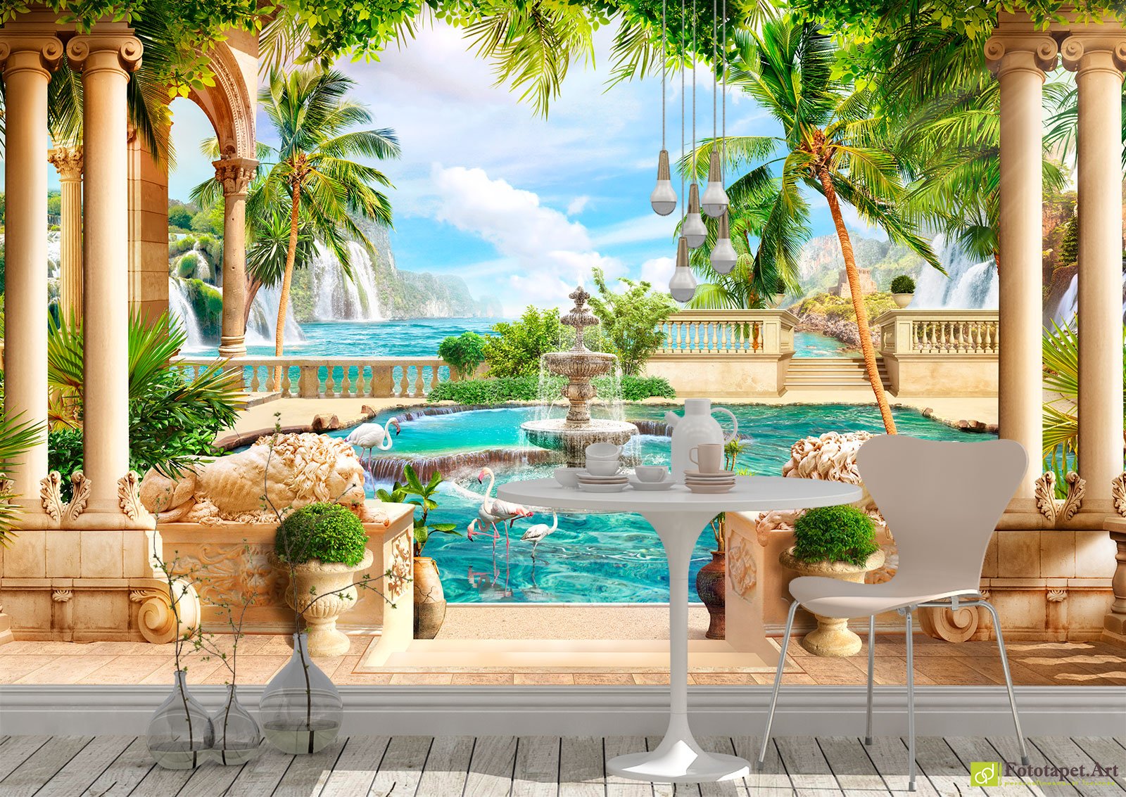 Tapet pe perete junglă, leu | Foto tapet bucatarie