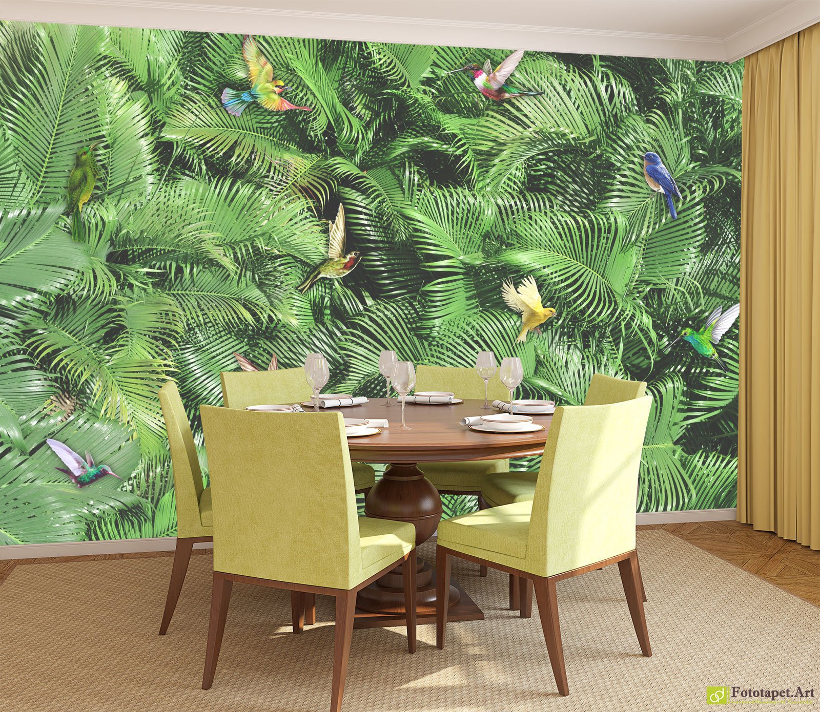 Fototapet în România, Natură - Păsări și crengi