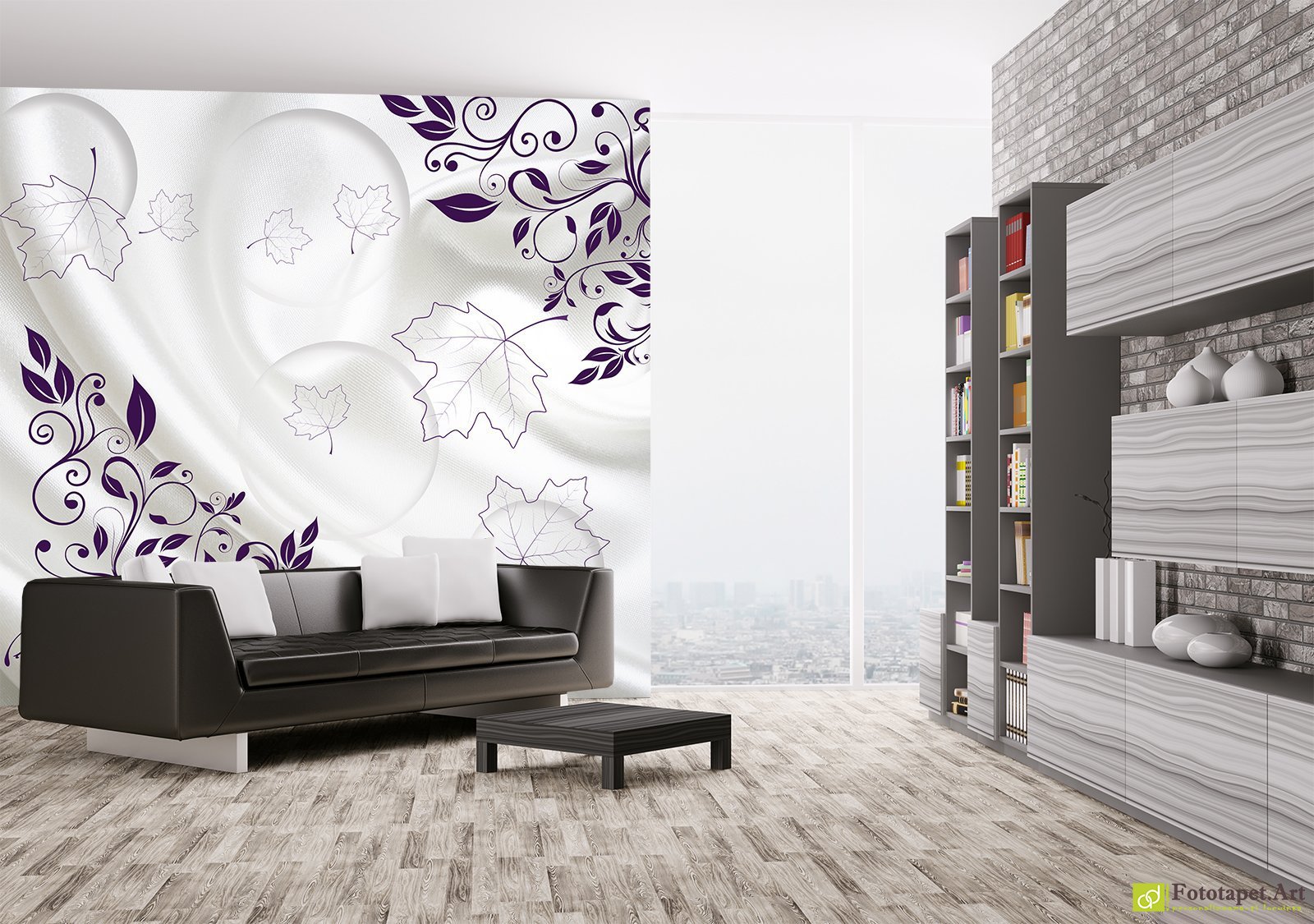 Fototapet 3d Cercuri si mătase, Tapet decorativ