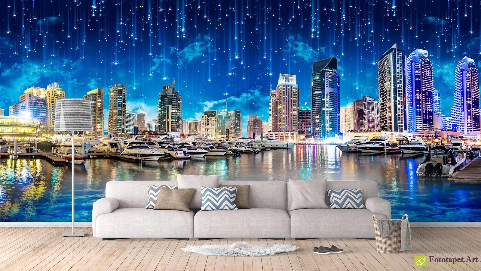Tapet Orașul in noapte, fototapet living