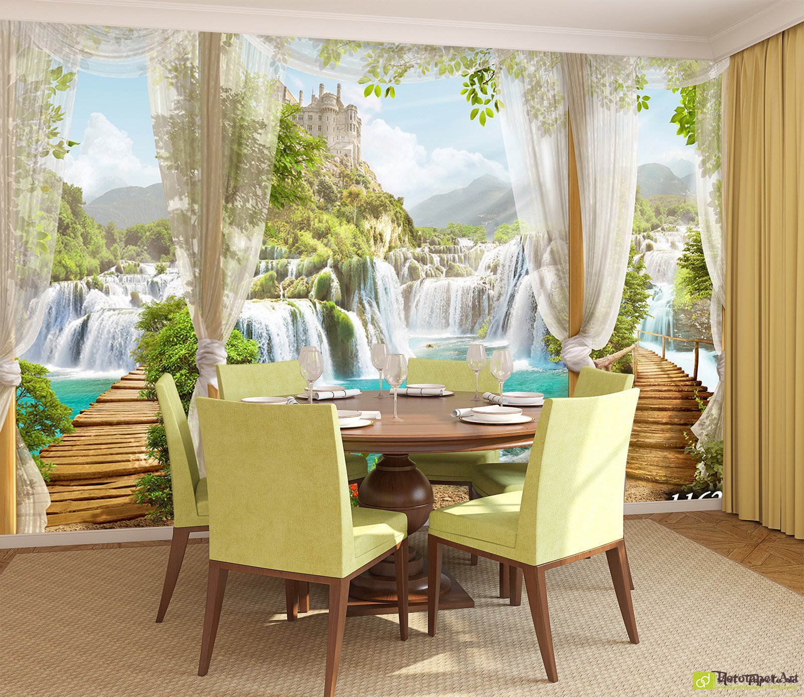 Fototapet Tărâmul Castelelor și Cascadelor