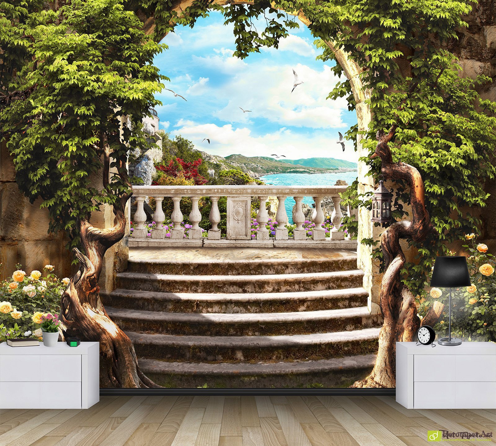 Fototapet Aventura în Natură, Fresco | Tapet Art Deco