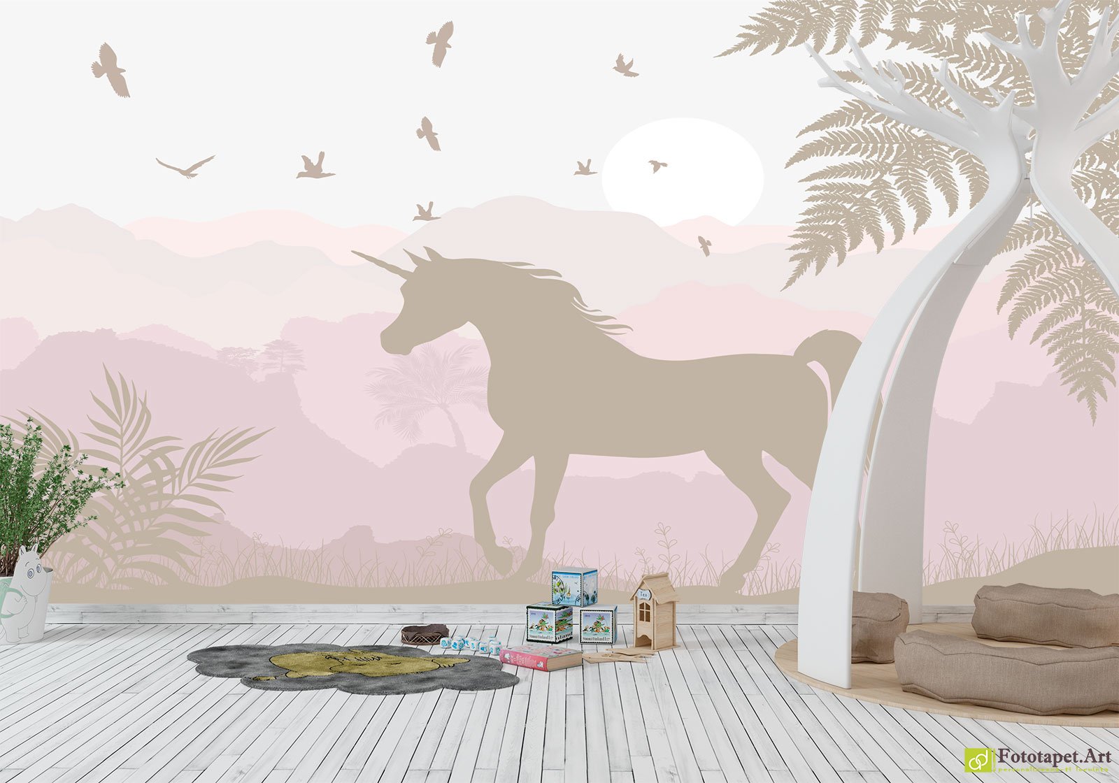 Fototapet Unicorn, Tapet lavabil pe perete