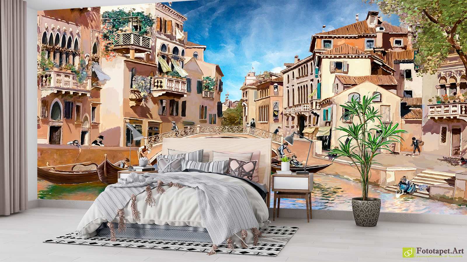 Fototapet Fresco Veneţia, Italia | Tapet 3D dormitor