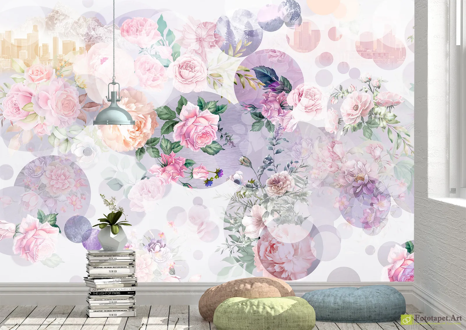 Fototapet Varietate de flori, Tapet decorativ