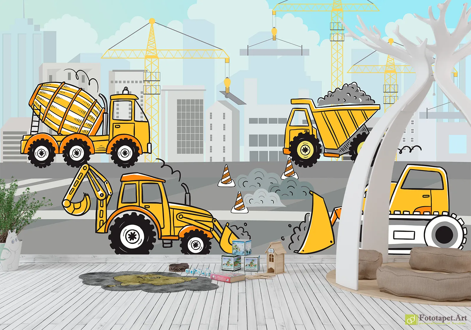 Fototapet Transport pentru constructii