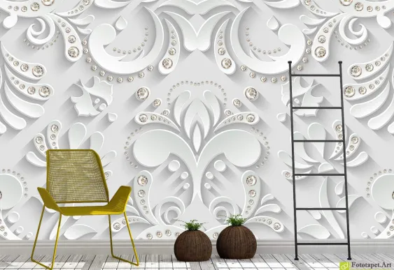 Tapet 3d cu diamante, fototapet decorativ personalizat pentru living