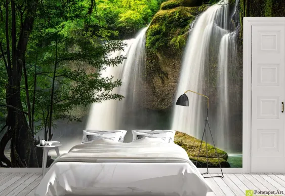 Tapet Natură Căderea Apei, Tapet decorativ pentru dormitor.