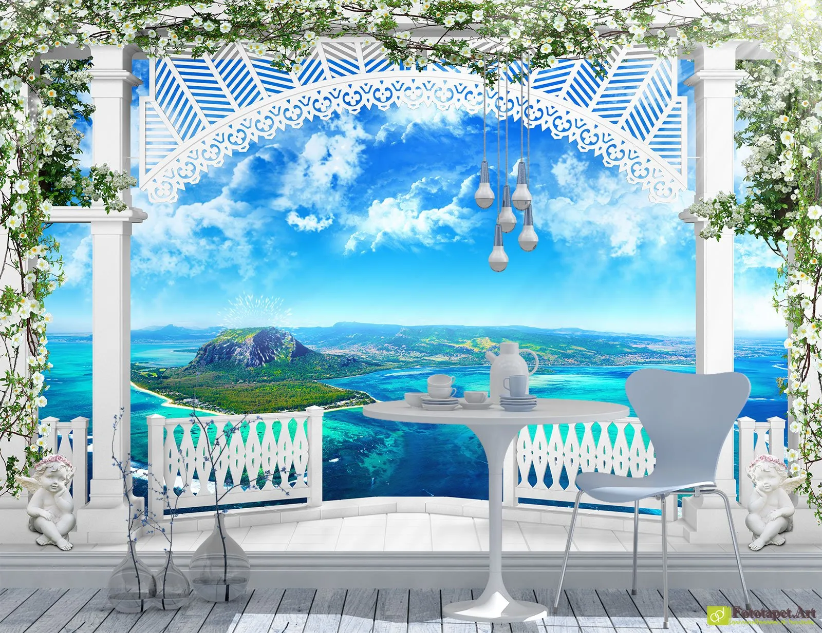 Fototapet Vis pe Malul Oceanului, tapet peisaj la comanda