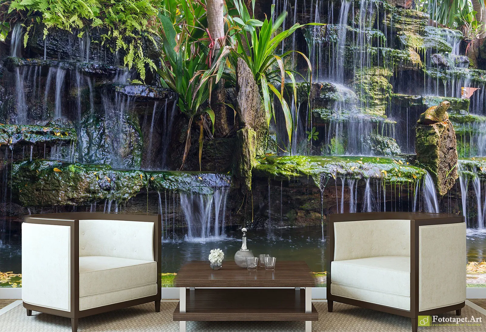 Tapet Peisaje pe perete, cascada