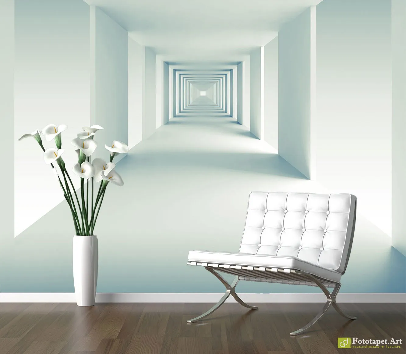 Tapet foto 3d tunel, fototapet decorativ 3d in dormitor si living