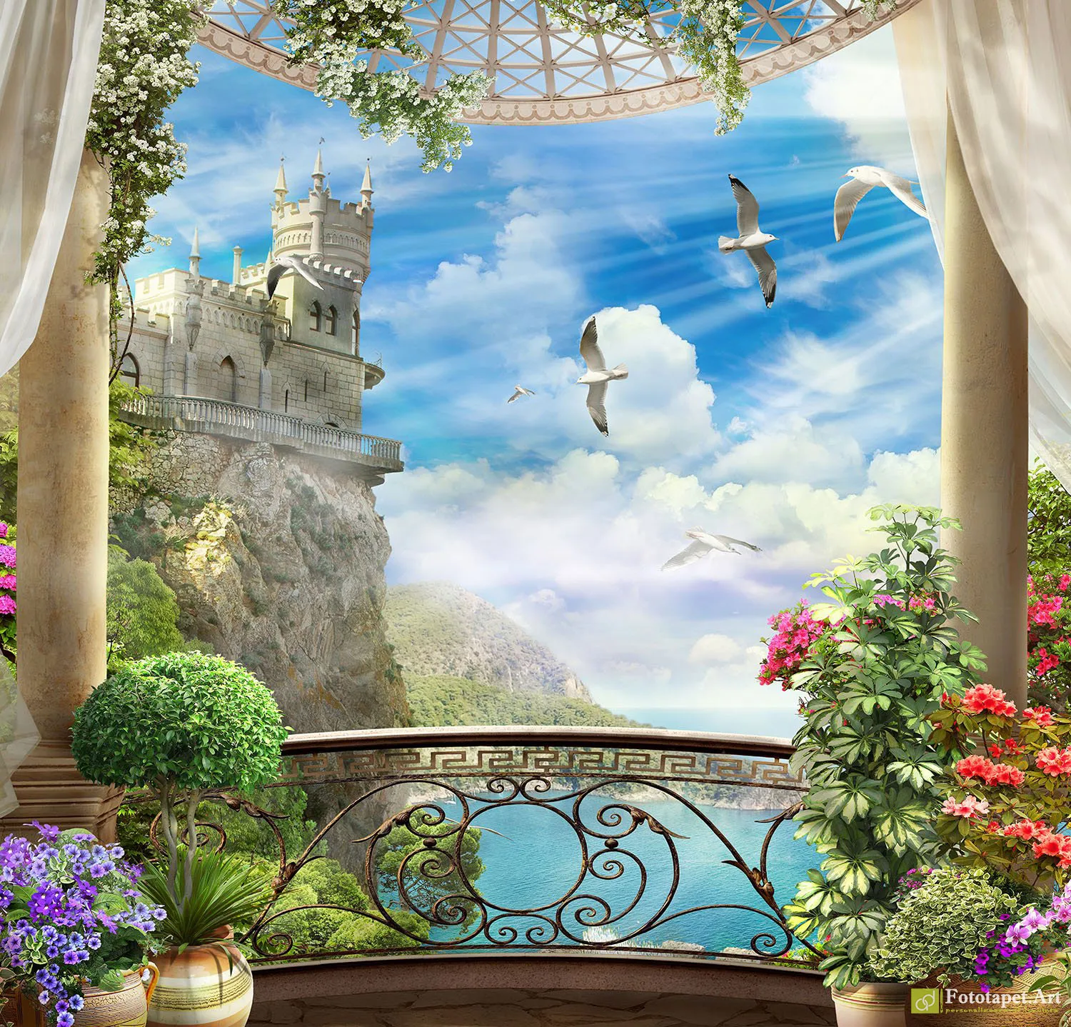 Tapet Living Privire de la balcon