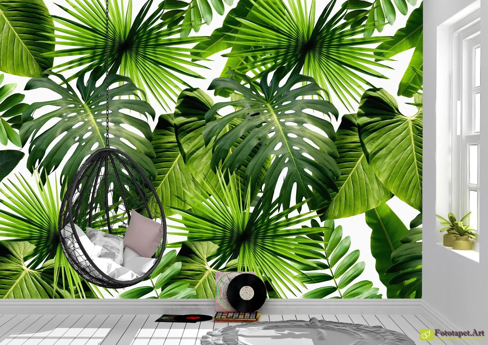 Fototapet  - Natură Exotică, tapet frunze tropicale