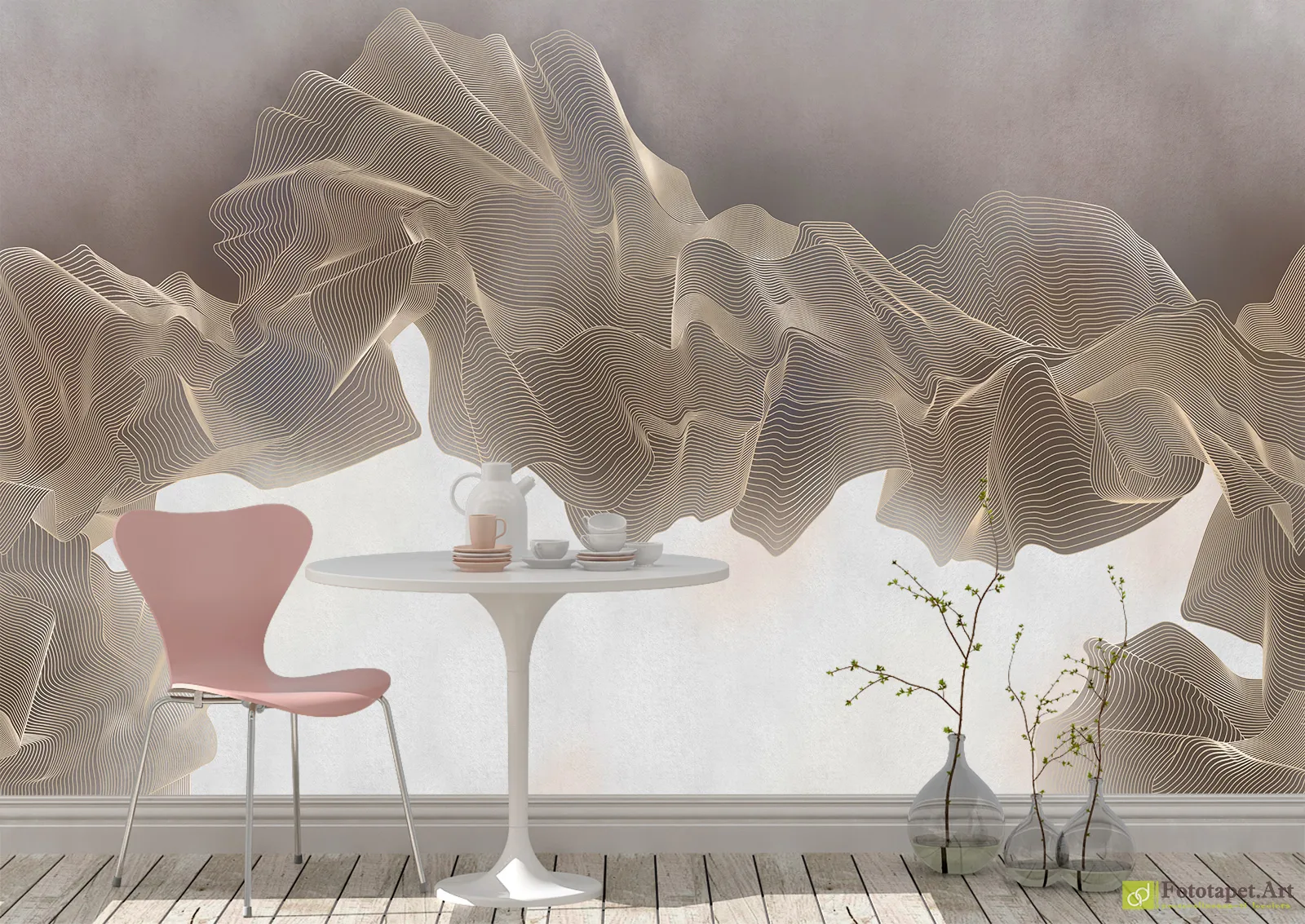 Tapet 3D abstract, Waves, Foto tapet modern