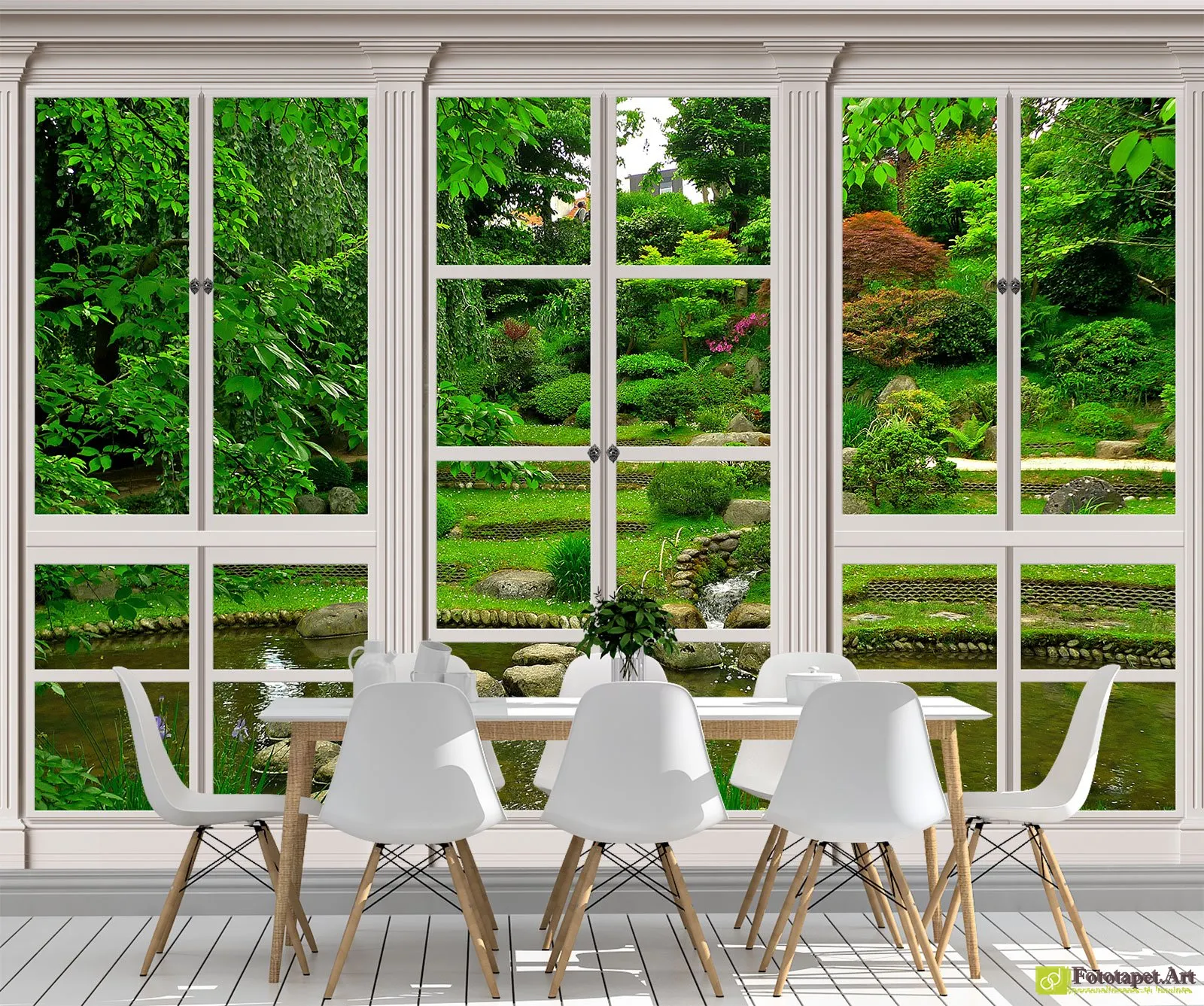 Fototapet Natură - Grădina Verde, tapet decorativ. tapet 3d