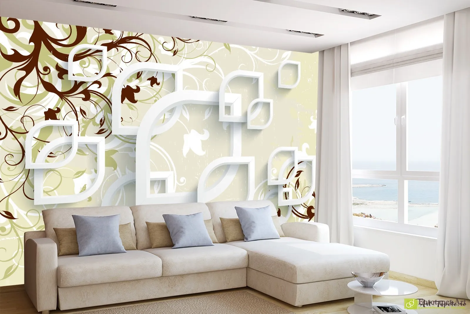 Fototapet 3D Romb, Tapet decorativ