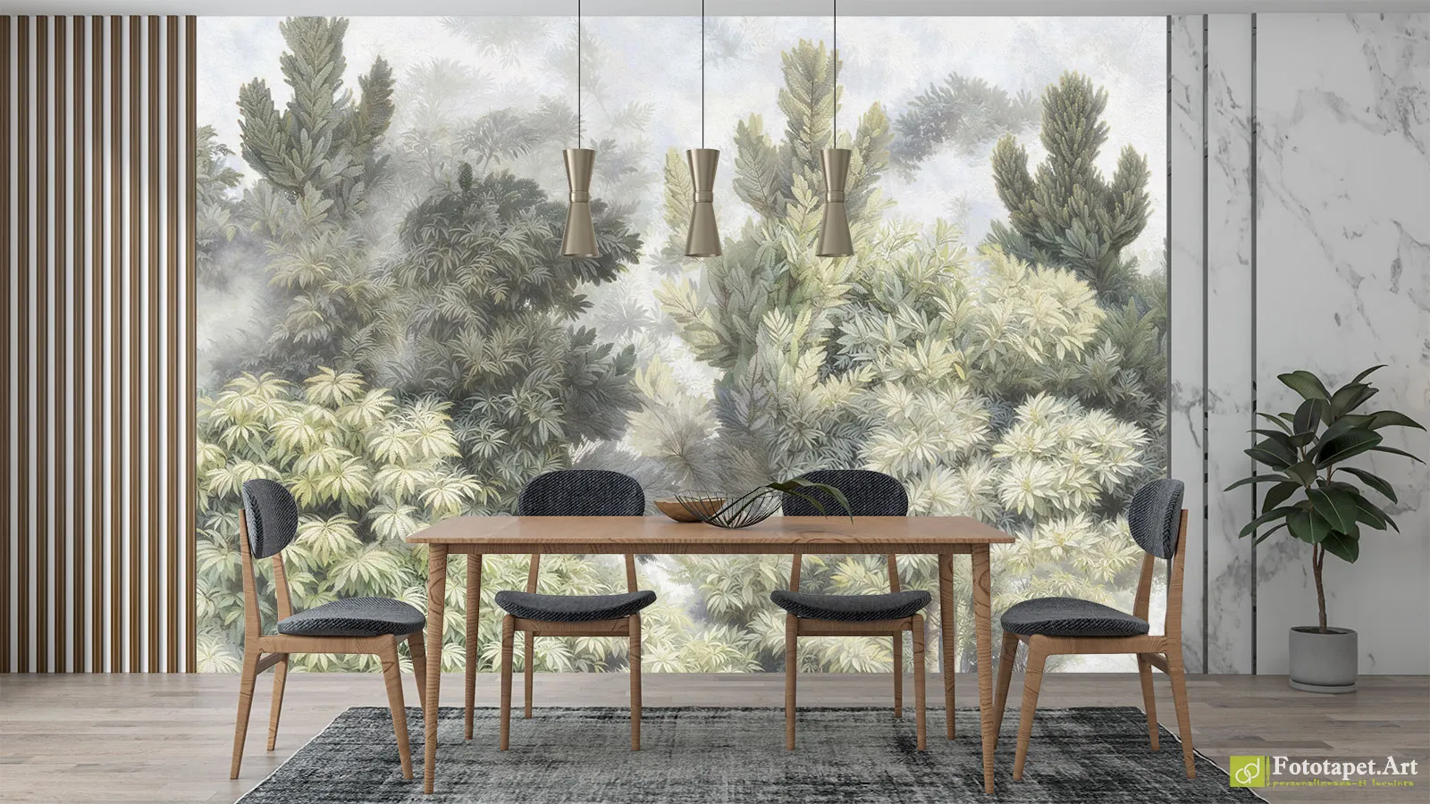 Fototapet Frunze de copac, tapet decorativ personalizat la comanda