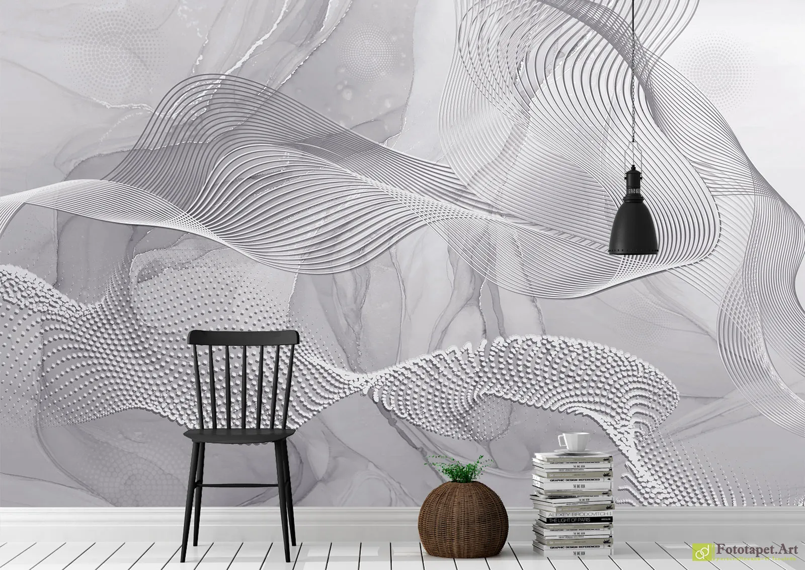Fototapet Iluzia mișcarii, tapet decorativ pentru dormitor si living