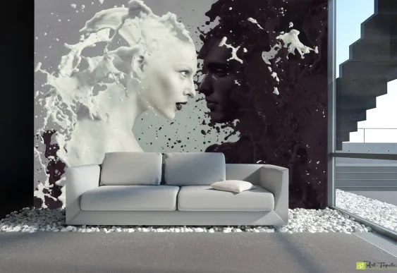 Fototapet Oameni, Barbat si femeie, tapet 3d decorativ in living si dormitor