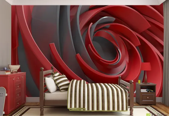 Fototapet 3D Abstracție pentru living, Tapet 3d decorativ la comanda