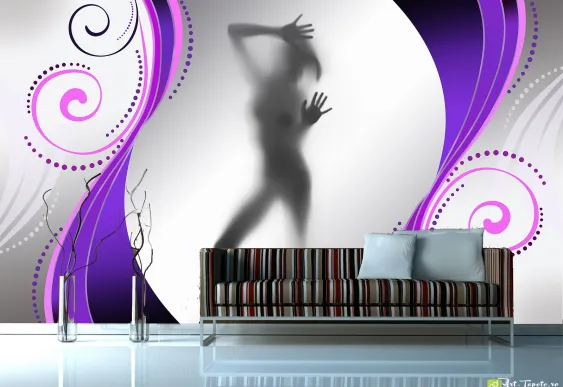 Fototapet fata din spatele geamului, tapet decorativ personalizat