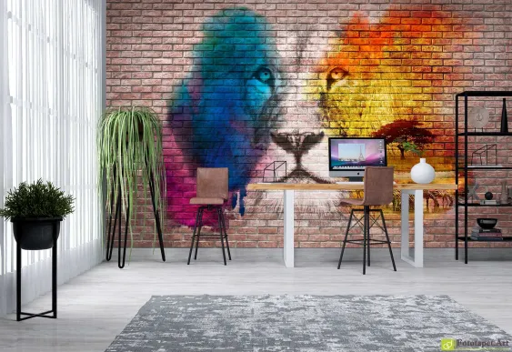 Fototapet Licul locuitorilor savanei, tapet decorativ