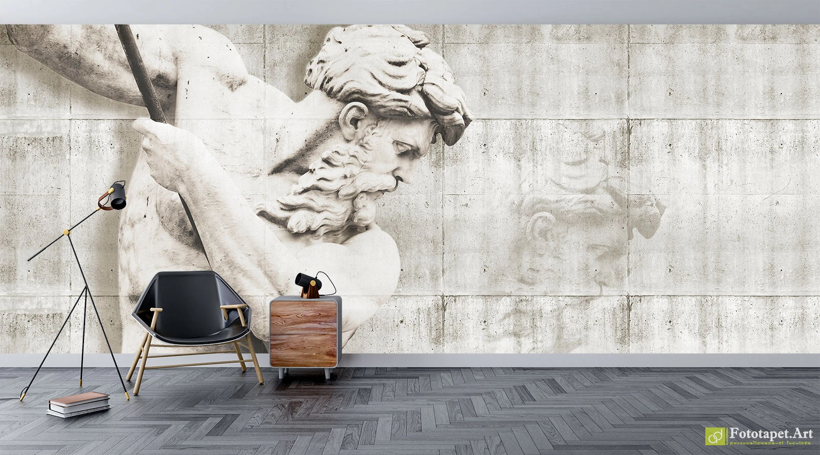 Fototapet Statuia lui Neptun, tapet pe perete