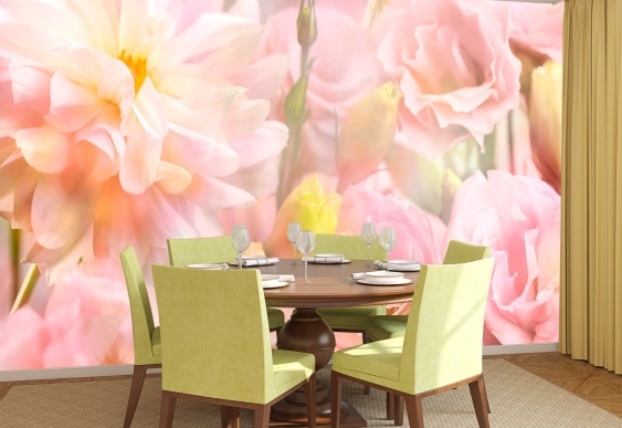 Fototapet Flori în Romănia - Fon floral în stil vintage