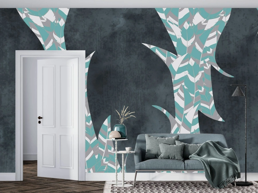 Fototapet Frunze mari tropicale modern | tapet decorativ