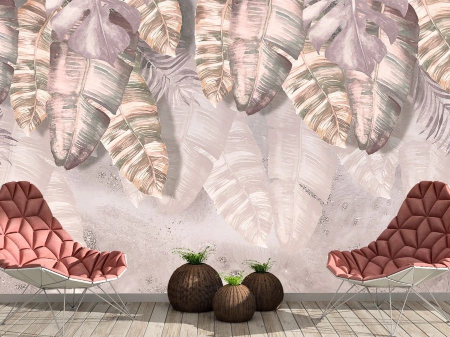Fototapet Colectia Amor, frunze palmier maro | Art Deco
