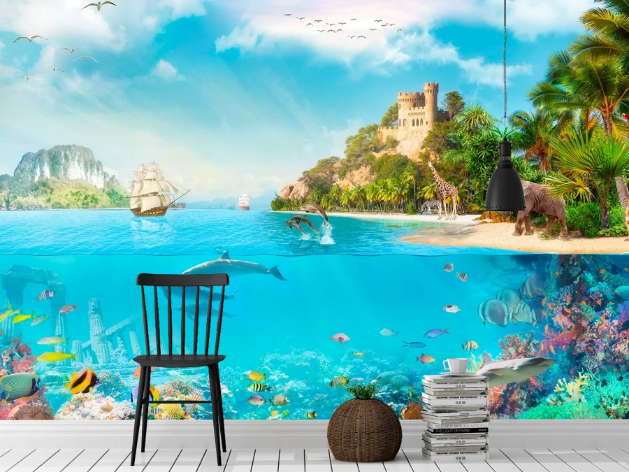 Adaugă culoare și energie spațiului tău. Tapet modern.