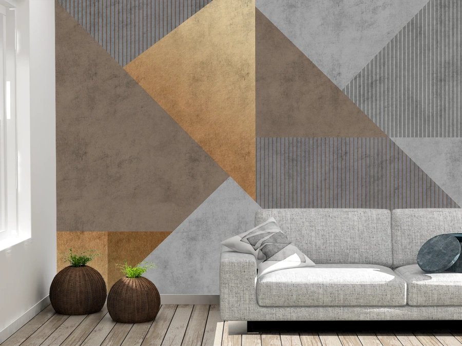 Fototapet geometric modern cu linii