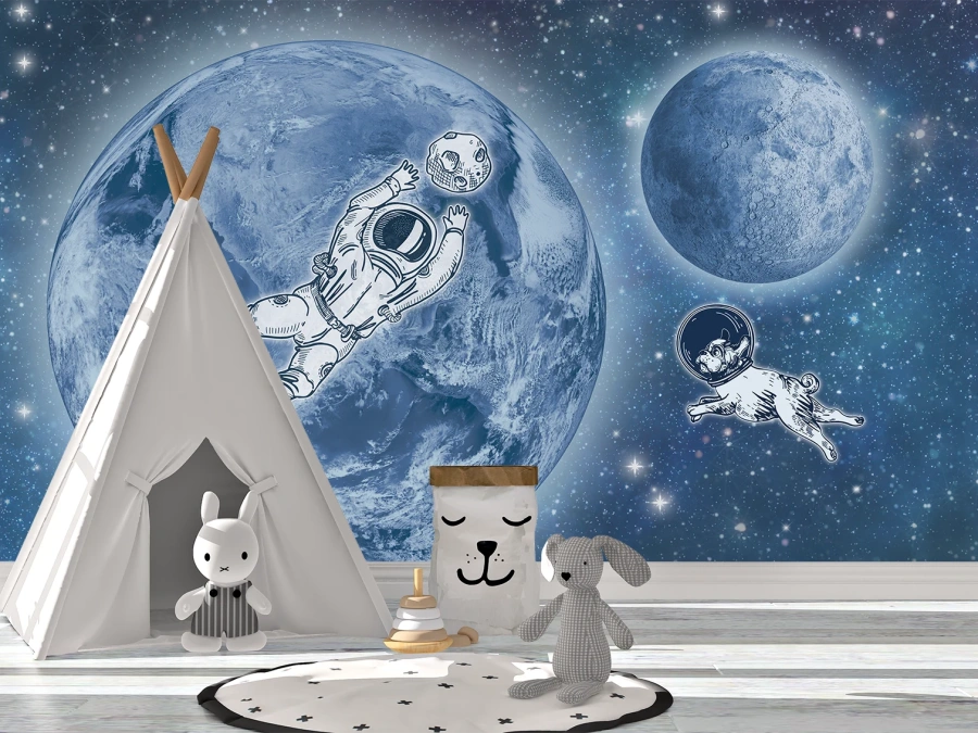 Fototapet spațial pentru copii
