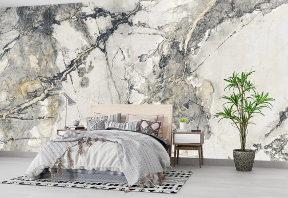 Fototapet marmură alb gri cu efect elegant.